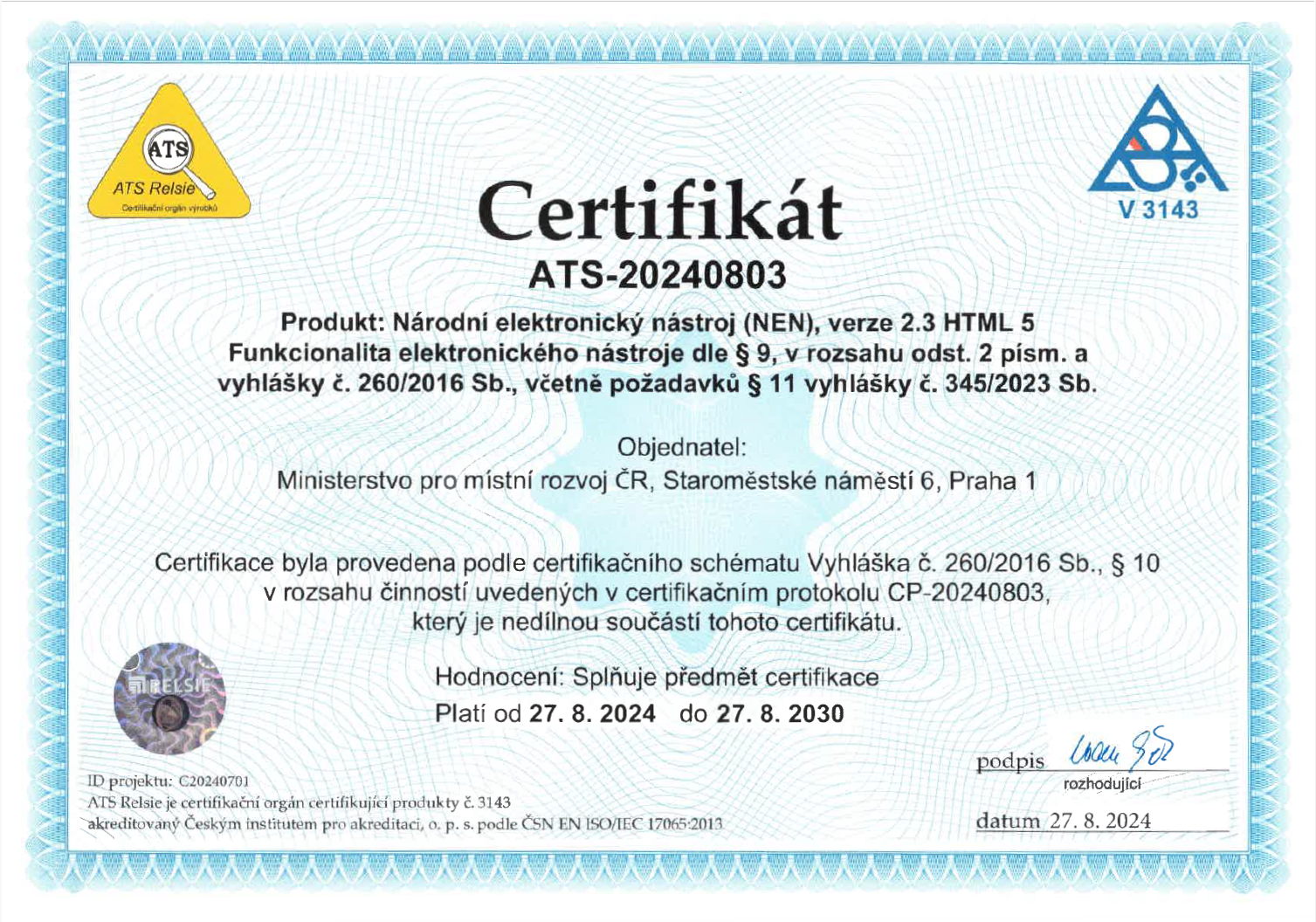 Certifikát funkčnosti 27. 8. 2024 - 27. 8. 2030.png