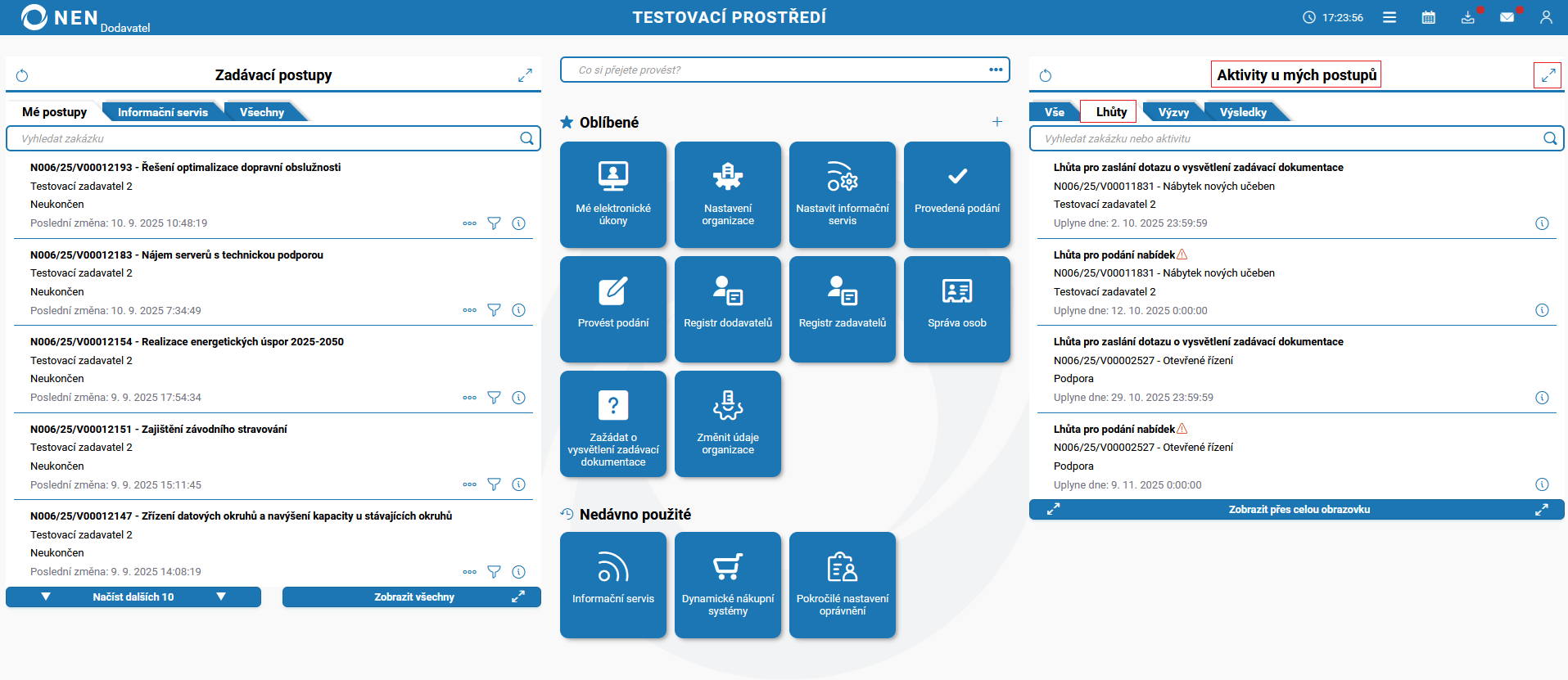 PD29092025Zadávací postupy a aktivity u mých postupů1.png