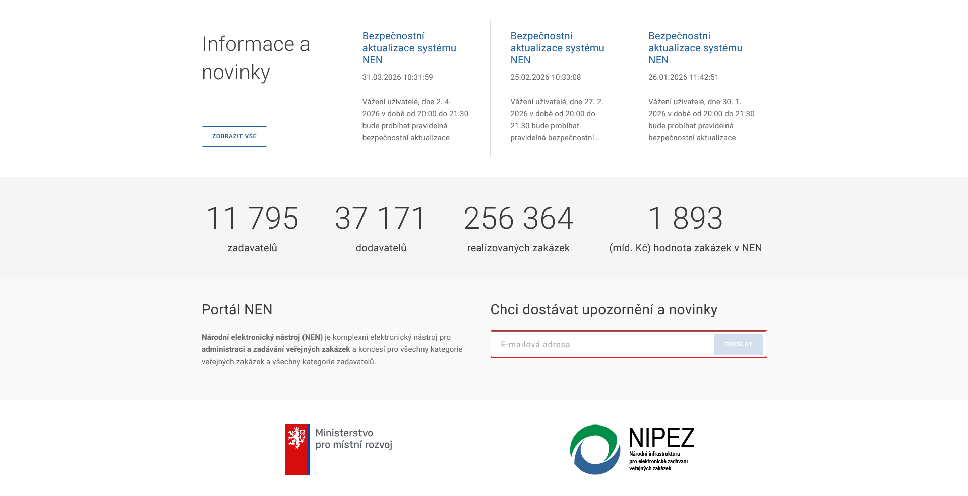 PD02042026Veřejná stránka systému NEN21.png